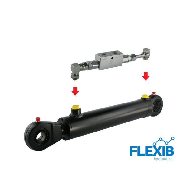 Hüdrosilinder 1182mm  900mm CJ2F-63/36/900, Koos turvaklapiga Hüdrosilindrid 63/36 Hüdrosilindrid