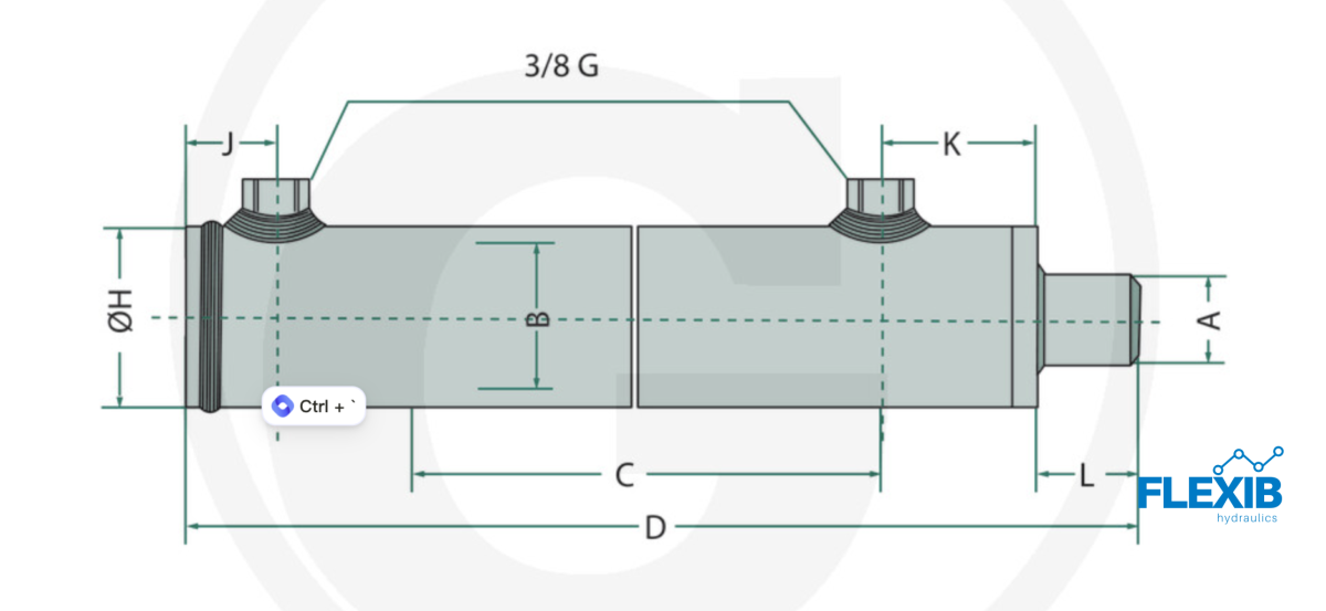 Hüdrosilinder 100/50/200mm Hüdrosilindrid Hüdrosilindrid